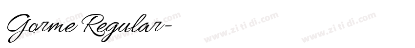 Gorme Regular字体转换 Gorme Regular字体转换